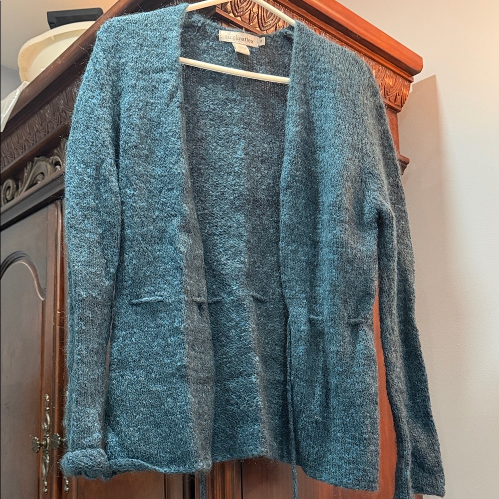 Reflex Women's Blue Open-Front Cardigan